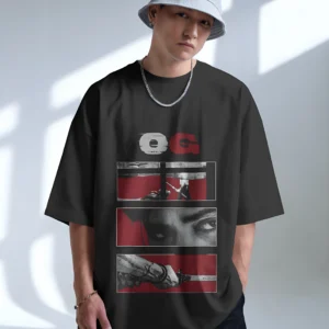 Premium Unisex Oversized OG T-Shirt Black.